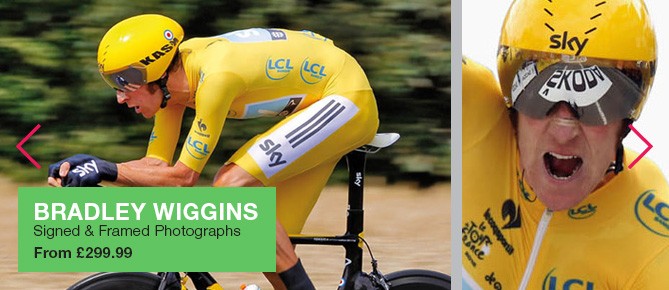 Signed Bradley Wiggins Tour De France and Olympics Photos