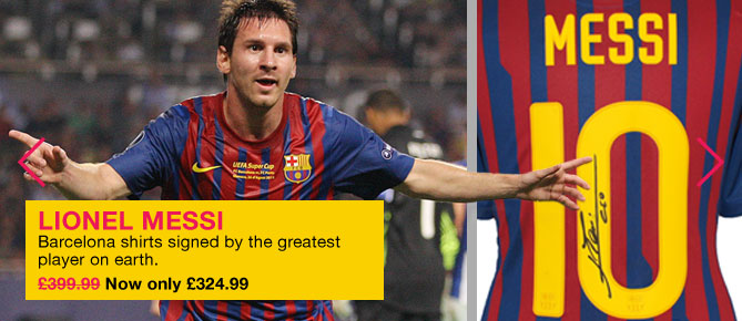 Signed Lionel Messi Barcelona shirts