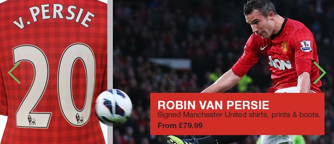 Signed Robin van Persie Shirts and boots