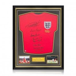 England 1966 World Cup Team Signed Football Shirt. Superior Frame