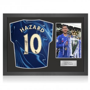 Eden Hazard Signed Chelsea 2024-25 Football Shirt. Icon Frame