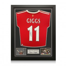  Ryan Giggs Signed Manchester United 2021-22 Football Shirt. Standard Frame