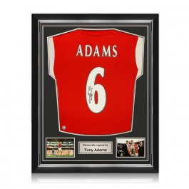 Tony Adams Signed Arsenal  Football Shirt. Superior Frame