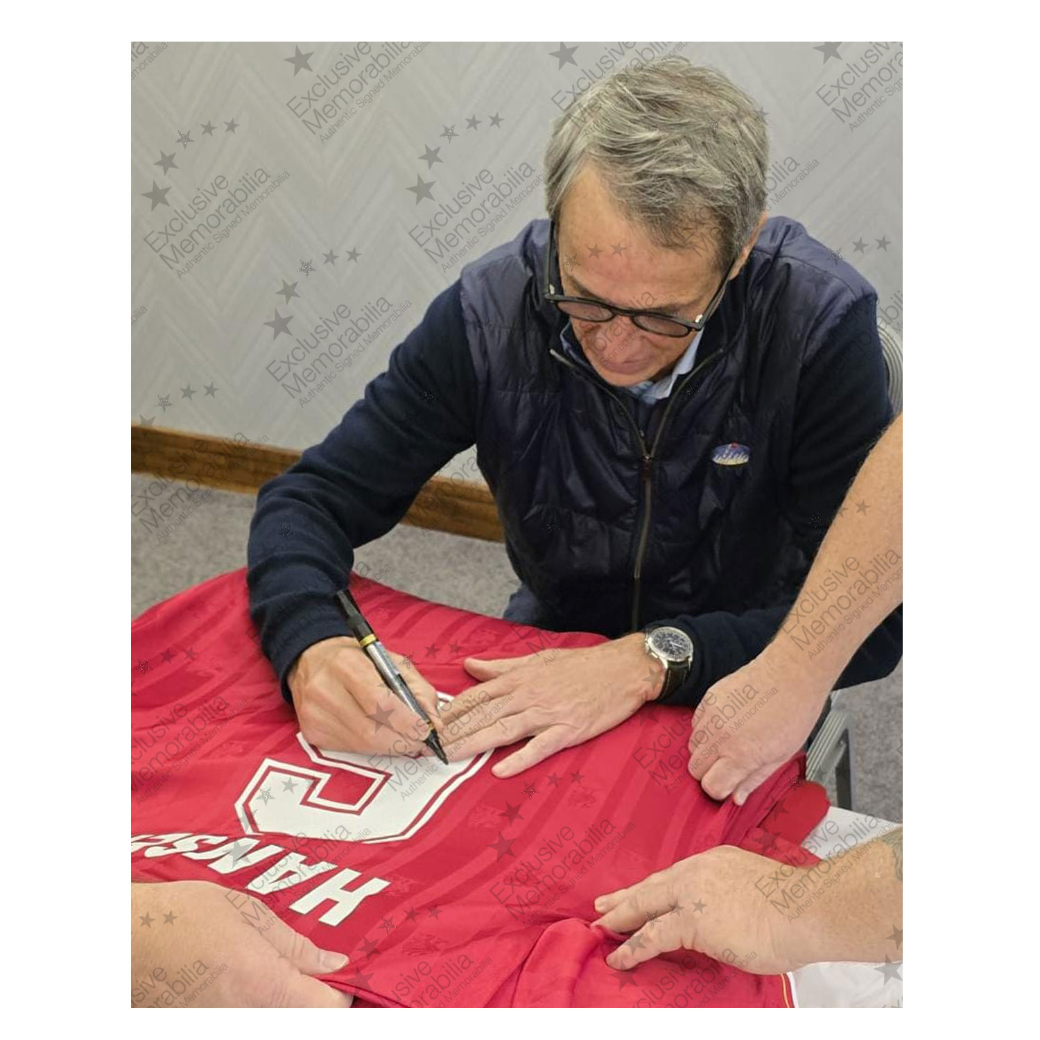 Alan Hansen Back Signed Liverpool 1986 Football Shirt