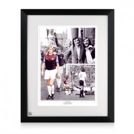 Alan Taylor Signed West Ham United Photograph: 1975 FA Cup Hero Framed