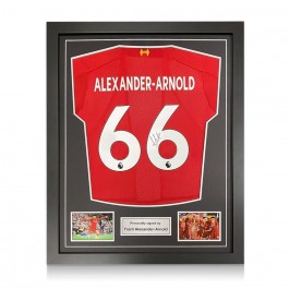 Trent Alexander-Arnold Signed Liverpool 2019-20 Football Shirt. Standard Frame