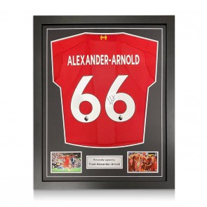 Trent Alexander-Arnold Signed Liverpool 2019-20 Football Shirt. Standard Frame
