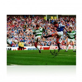 Ally McCoist Signed Rangers Photo: Old Firm Derby