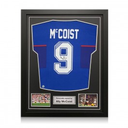 Ally McCoist Signed Rangers 1997-99 Football Shirt. Standard Frame