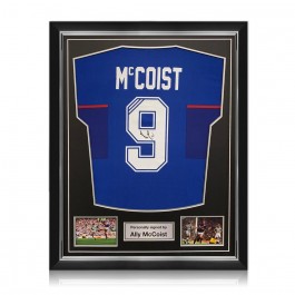 Ally McCoist Signed Rangers 1997-99 Football Shirt. Superior Frame