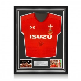 Alun Wyn Jones Signed 2019 Wales Rugby Shirt. Superior Frame