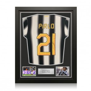 Andrea Pirlo Signed Juventus 2011-12 Football Shirt. Standard Frame