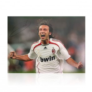Andrea Pirlo Signed AC Milan Football Photo
