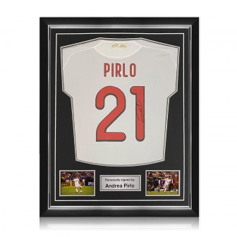 Andrea Pirlo Signed AC Milan 2009-10 Away Football Shirt. Superior Frame