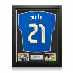 Andrea Pirlo Signed Italy 2012-13 Football Shirt. Standard Frame