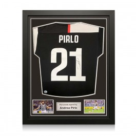 Andrea Pirlo Signed 2019-20 Juventus Football Shirt. Standard Frame