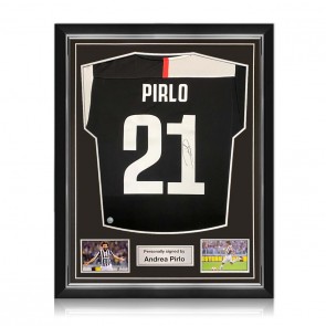Andrea Pirlo Signed 2019-20 Juventus Football Shirt. Superior Frame