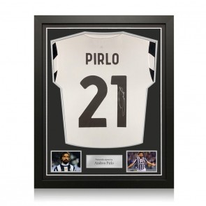 Andrea Pirlo Signed Juventus 2021-22 Football Shirt. Standard Frame