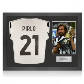 Andrea Pirlo Signed Juventus 2021-22 Football Shirt. Icon Frame