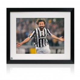 Andrea Pirlo Signed Juventus Football Photo. Framed