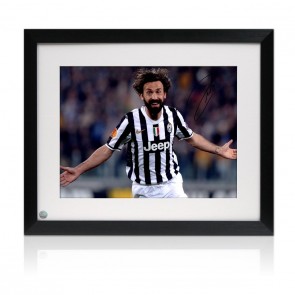 Andrea Pirlo Signed Juventus Football Photo. Framed 