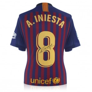  Andres Iniesta Signed Barcelona 2018-19 Football Shirt