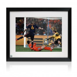  Andres Iniesta Signed Spain Football Photo: World Cup Winner. Framed