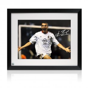 Andriy Shevchenko Signed AC Milan Football Photo: Winning Penalty. Framed