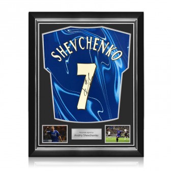 Andriy Shevchenko Signed Chelsea 2024-25 Football Shirt. Superior Frame