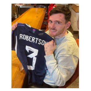 Andy Robertson Signed 2022-23 Scotland Football Shirt. Icon Frame