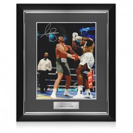 Anthony Joshua Signed Boxing Photo: Klitschko Uppercut. Deluxe Frame