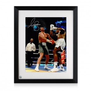 Anthony Joshua Signed Boxing Photo: Klitschko Uppercut. Framed