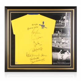 Arsenal 1971 FA Cup Winners Multi Signed Shirt. Premium Frame