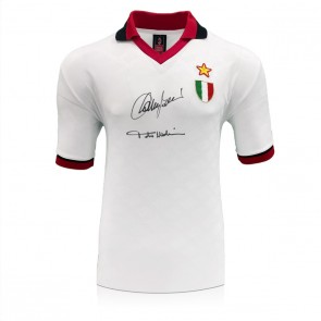 Franco Baresi & Paolo Maldini Signed AC Milan 1994 European Cup Final Football Shirt