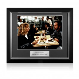 Billy Crystal And Meg Ryan Signed When Harry Met Sally Photo: Restaurant. Deluxe Frame