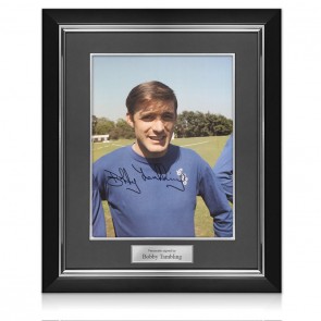 Bobby Tambling Signed Chelsea Football Photo: Chelsea Portrait. Deluxe Frame