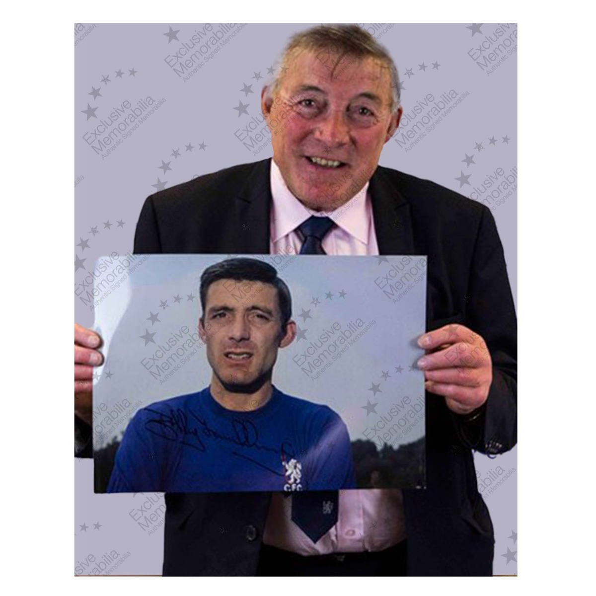 Bobby Tambling Signed Chelsea Photo: 1968 Headshot. Framed
