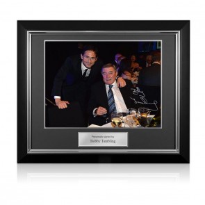 Bobby Tambling Signed Chelsea Photo: The 200 Club. Deluxe Frame