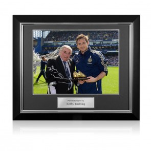 Bobby Tambling Signed Chelsea Photo: Lampard Presentation. Deluxe Frame