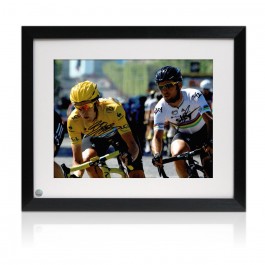 Bradley Wiggins And Mark Cavendish Signed Cycling Photo: Cav and Wiggo. Standard Frame