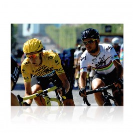 Bradley Wiggins And Mark Cavendish Signed Cycling Photo: Cav and Wiggo