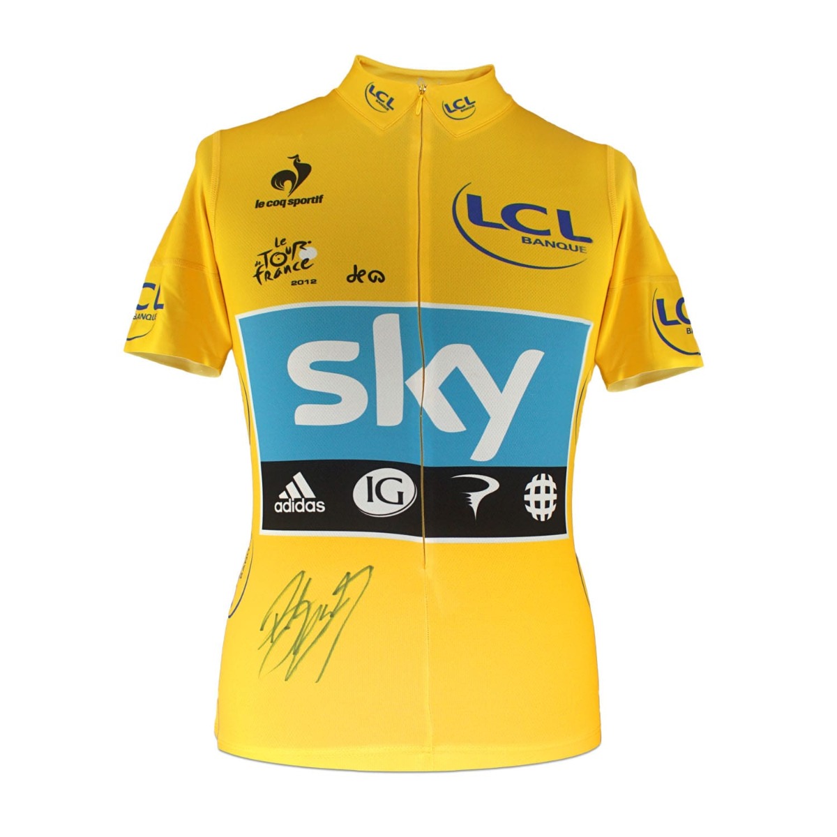 Sir Bradley Wiggins Signed Tour De France 2012 Yellow Jersey 