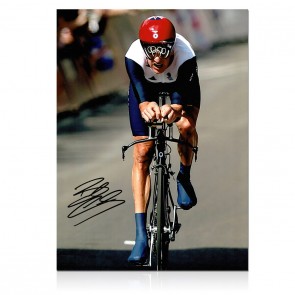 Bradley Wiggins Signed Cycling Photo: London 2012