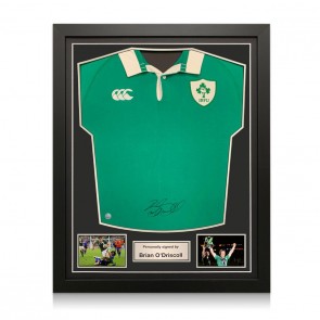 Brian O'Driscoll Signed Ireland Rugby Shirt. Standard Frame