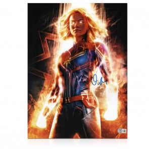 Brie Larson Signed Captain Marvel Poster
