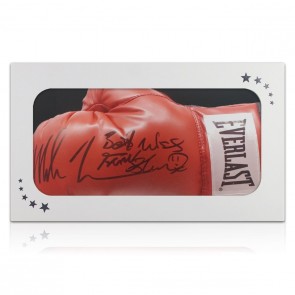 Mike Tyson And Frank Bruno Signed Boxing Glove. Gift Box