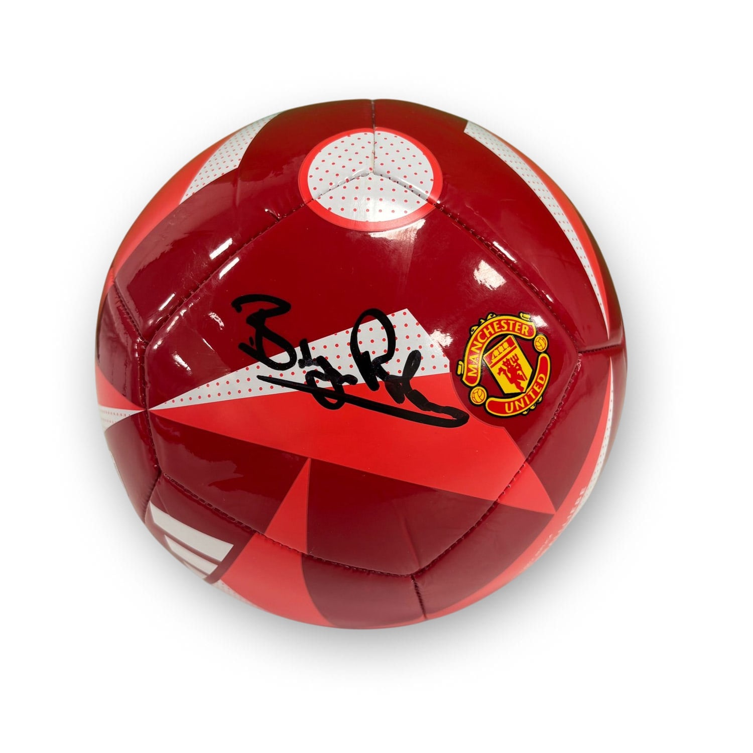 Bryan Robson Signed Manchester United Football