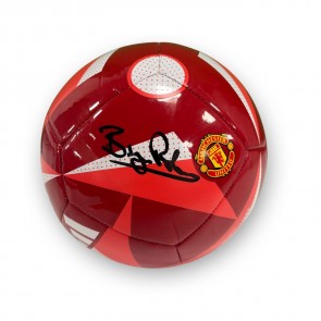 Bryan Robson Signed Manchester United Football