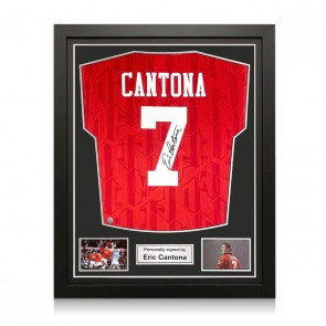  Eric Cantona Signed 1994 Manchester United Football Shirt. Standard Frame
