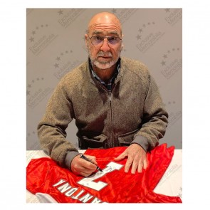 Eric Cantona Signed 1994 Manchester United Football Shirt. Standard Frame